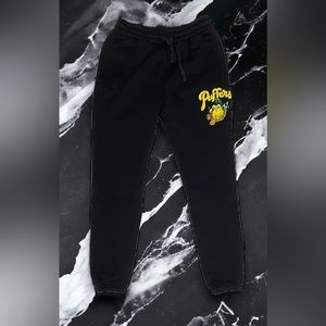 NEW Capn On Melrose Puffers Mens Joggers Size M/L Black Elastic Sweatpants